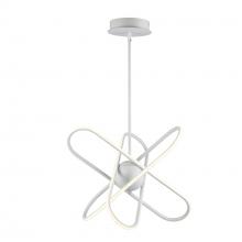Trans Globe MDN-1586 WH - 21" LED PENDANT-ATOM BURST MED